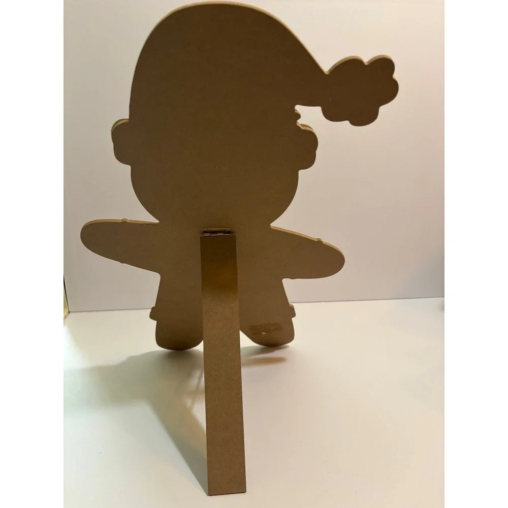 Gingerbread Man and Woman Wood Standing Christmas Decorations Set of 2 16 Inch